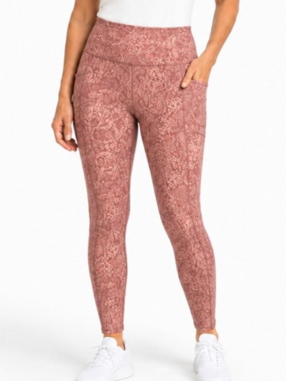 Chicos Zenergy So‎ Slimming Python -Print Crop Leggings 2 12/14